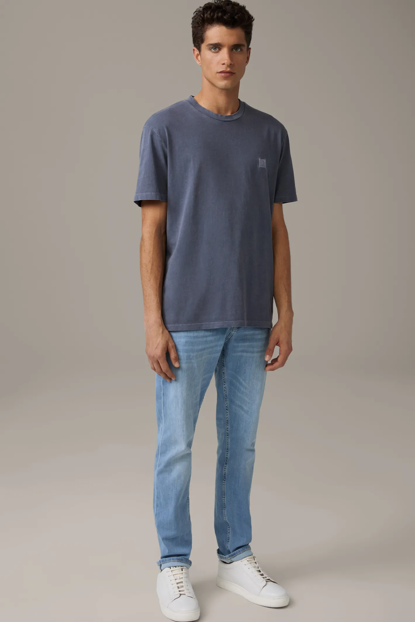 Strellson Baumwoll-T-Shirt Phillip, dunkelblau