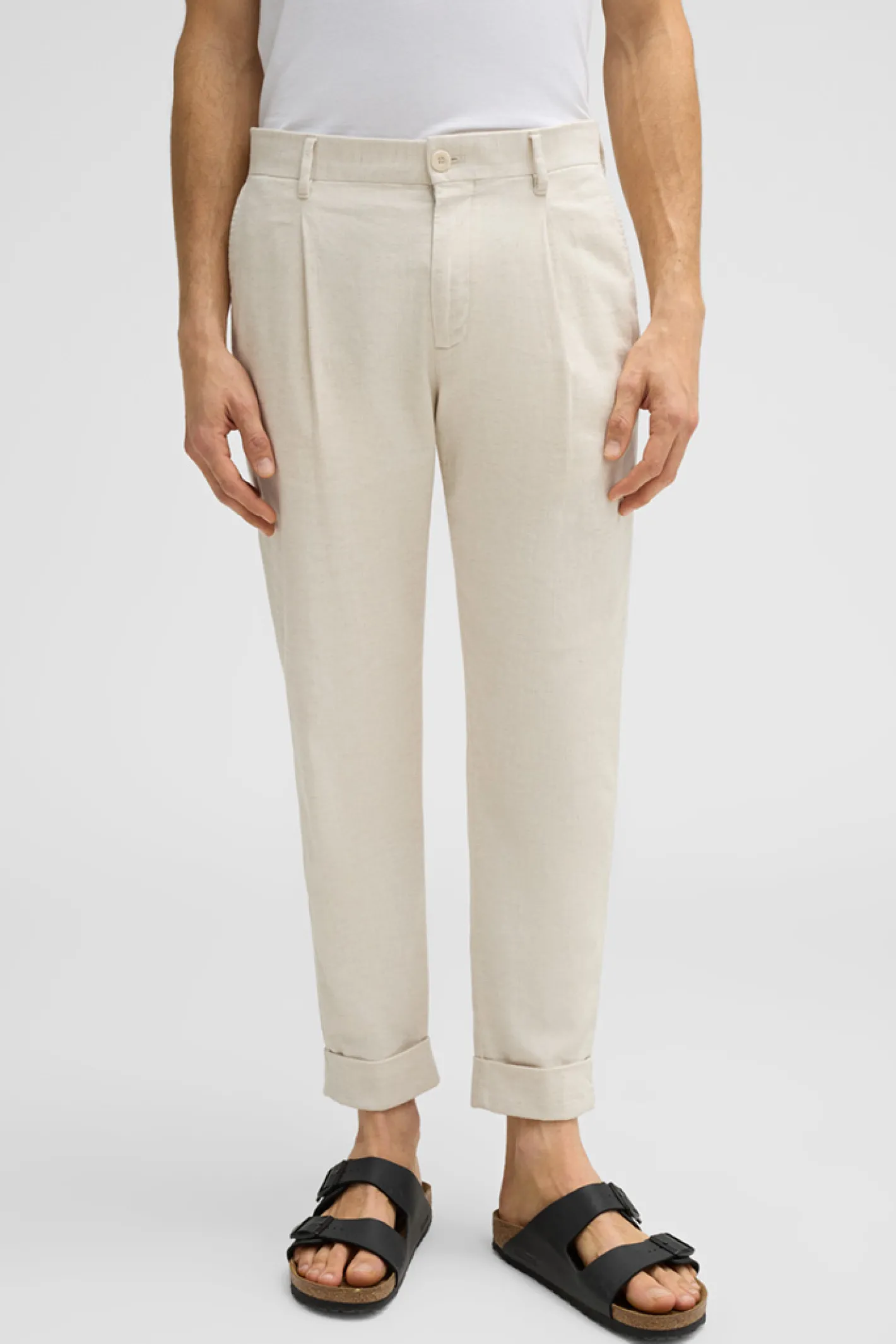 Strellson Bundfaltenhose Louis, beige