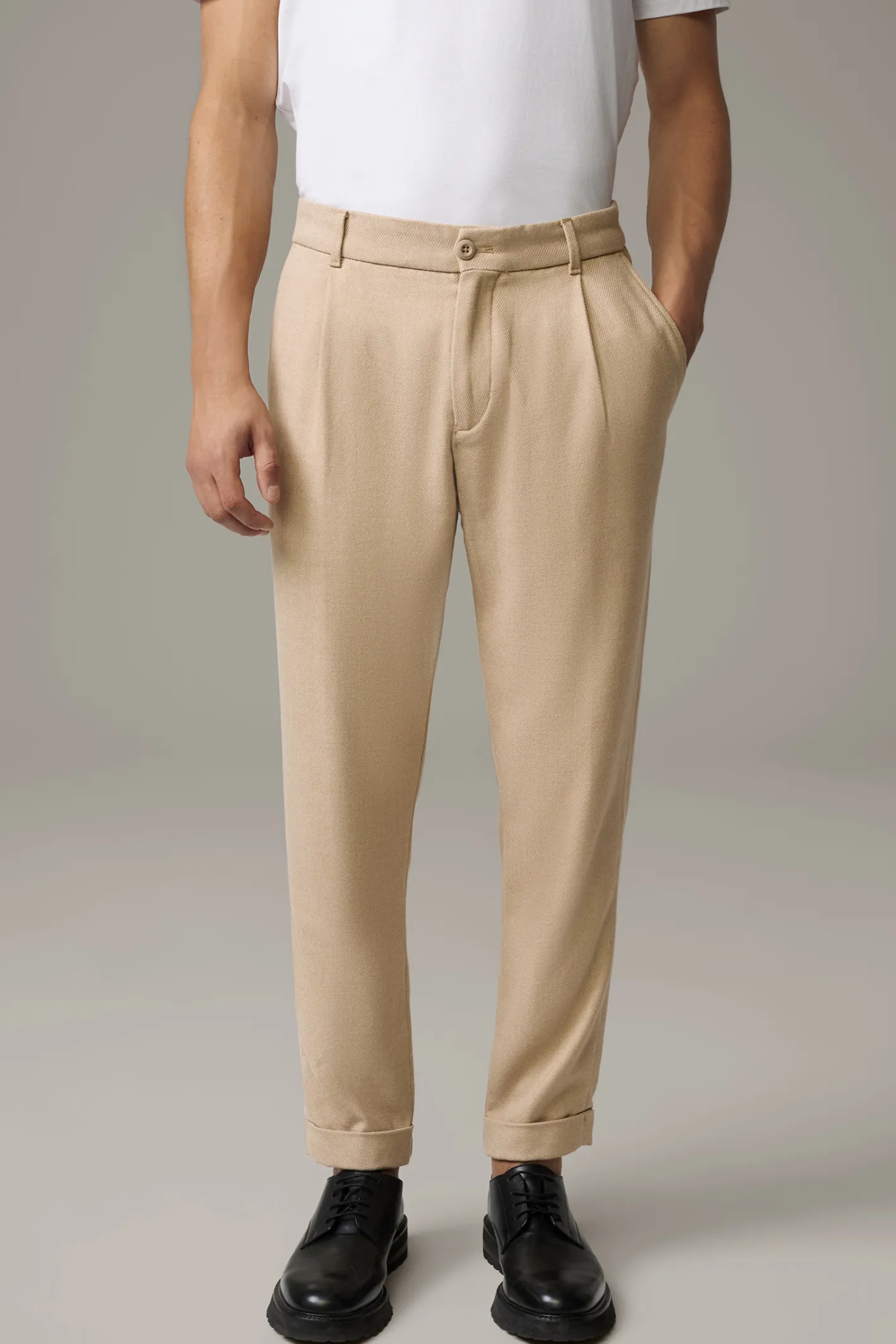 Strellson Bundfaltenhose Louis, meliert