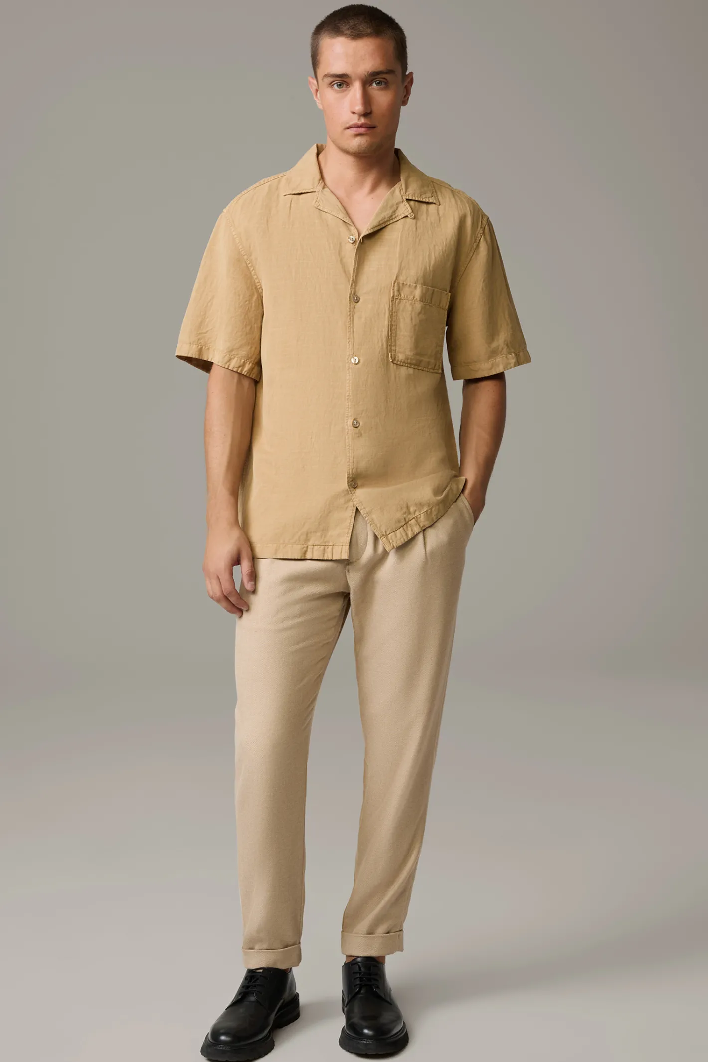 Strellson Bundfaltenhose Louis, meliert