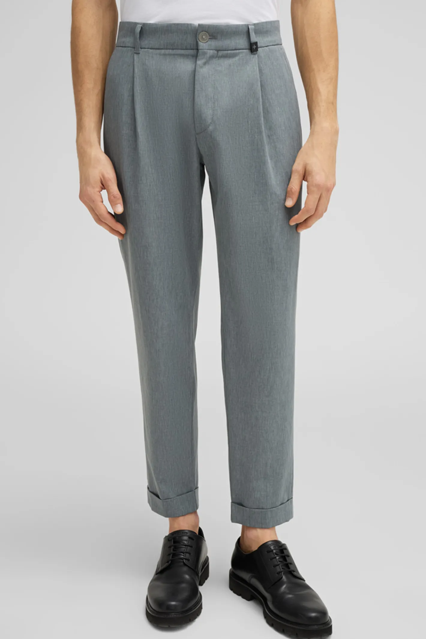 Strellson Bundfaltenhose Louis, grau meliert