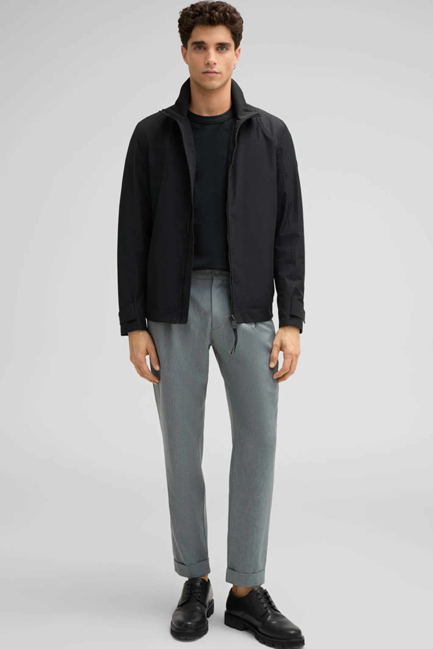 Strellson Bundfaltenhose Louis, grau meliert