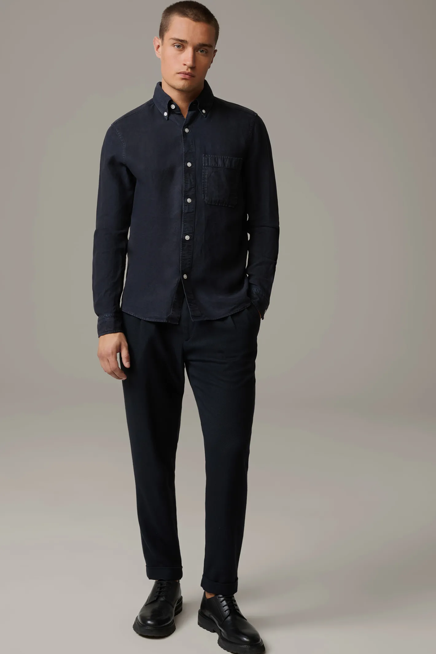 Strellson Bundfaltenhose Louis, meliert