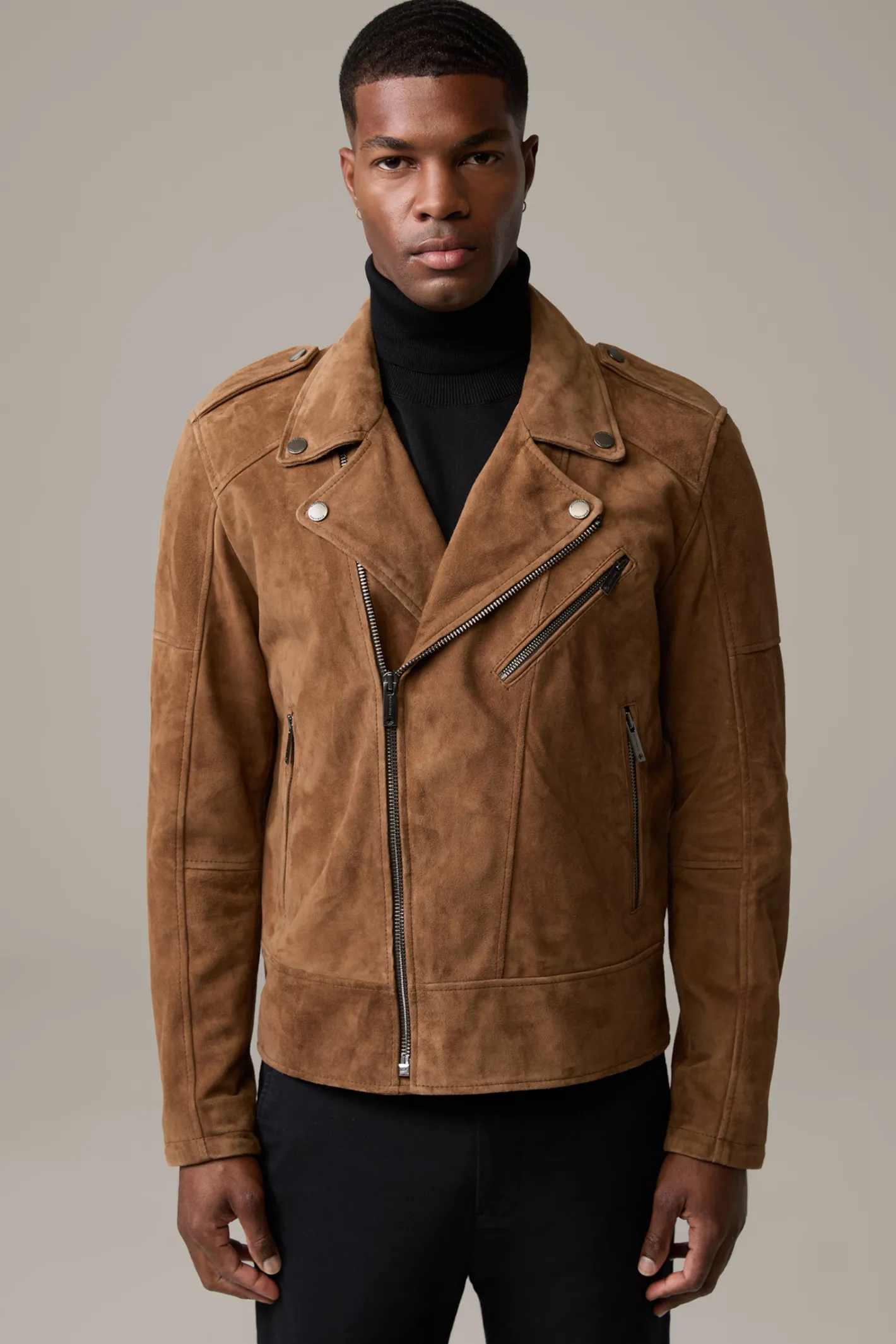 Strellson Lederjacke Parkson, medium beige