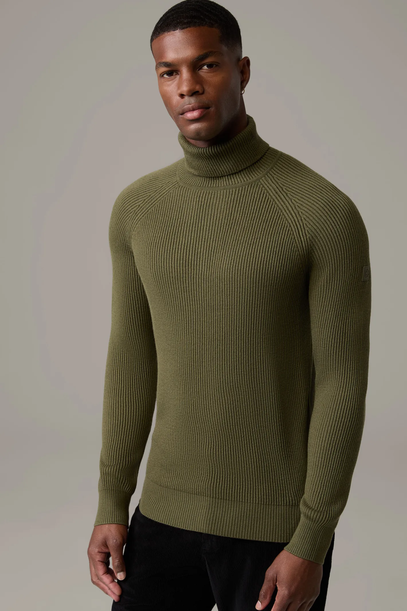 Strellson Rollkragenpullover Hamilton, oliv