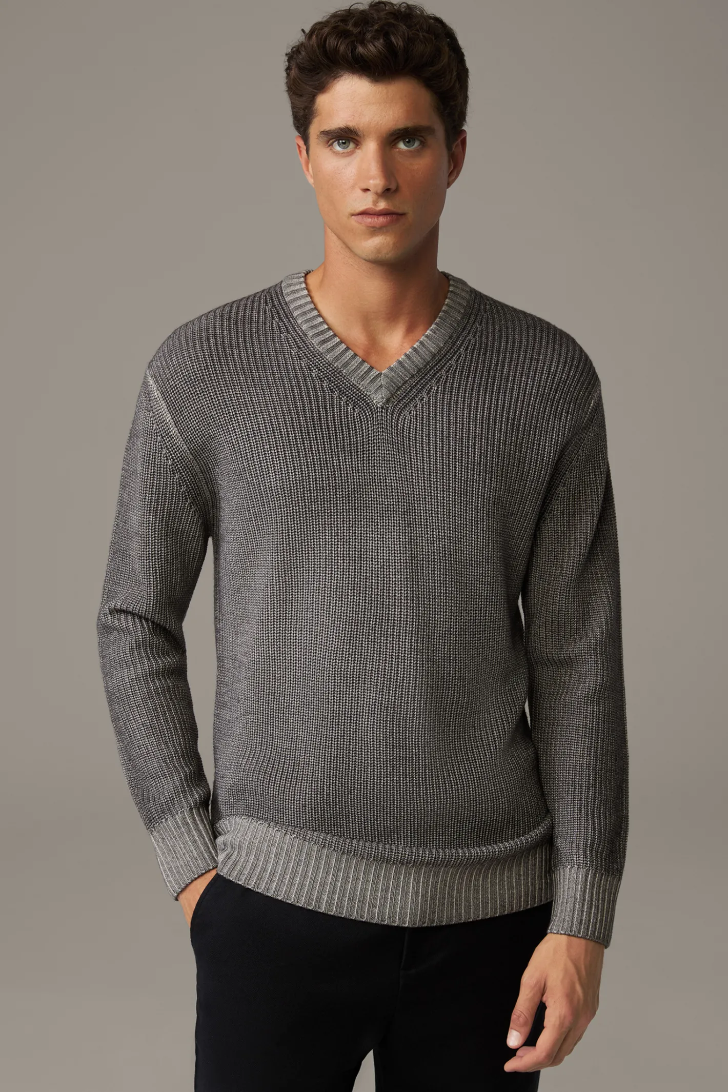 Strellson Schurwoll-Pullover Leon, meliert