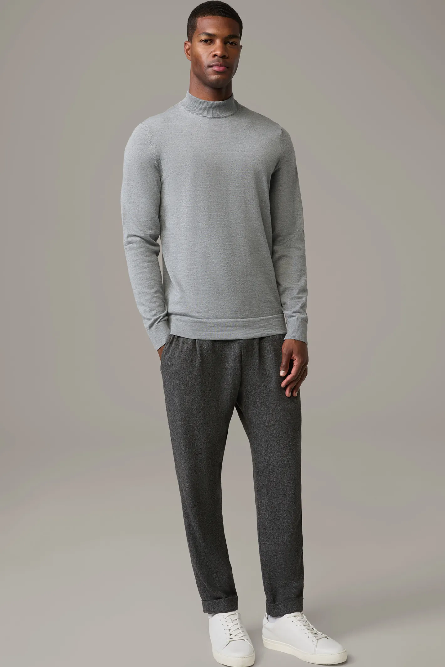 Strellson Schurwoll-Pullover Marek, grau