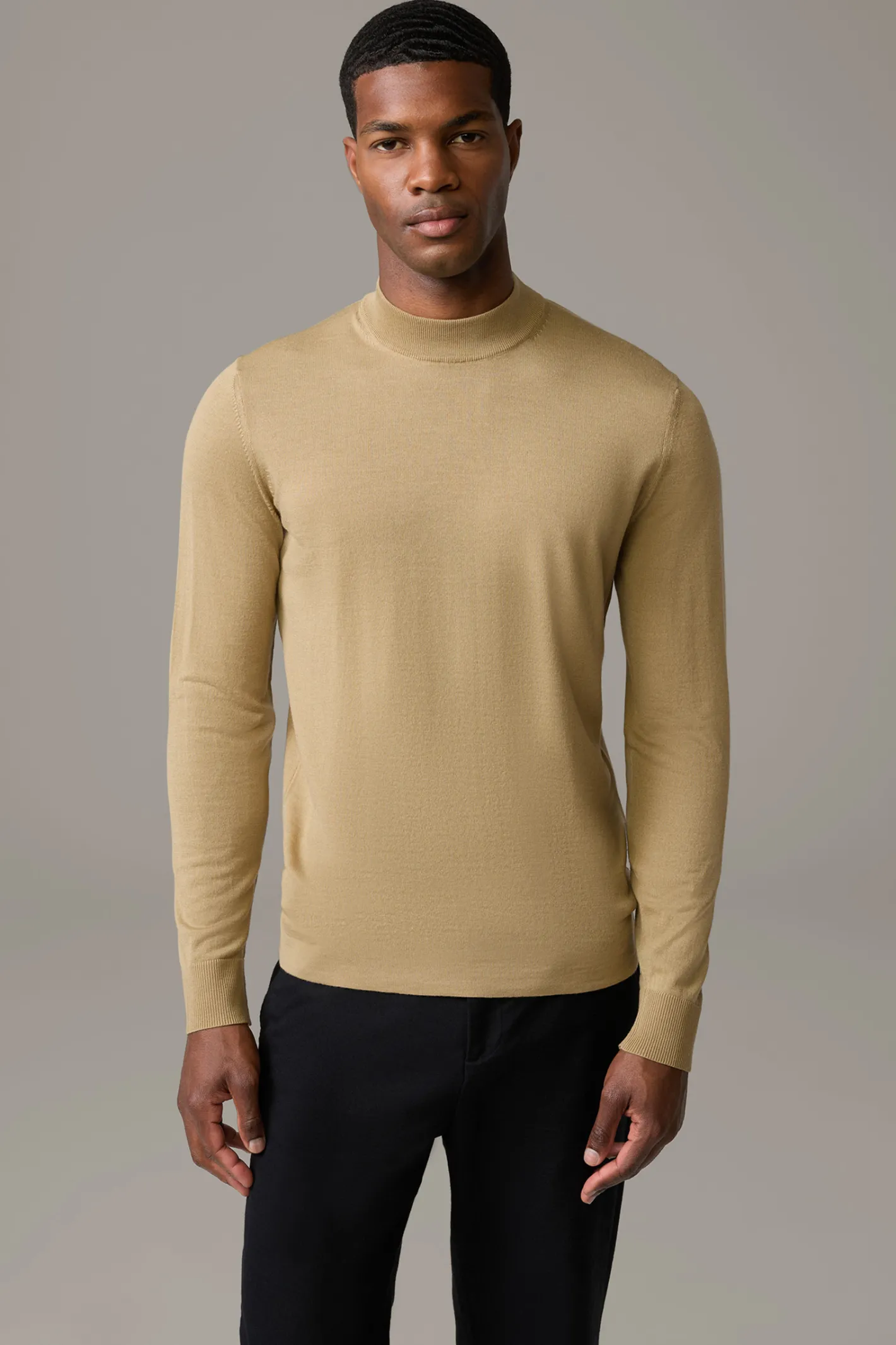 Strellson Schurwoll-Pullover Marek, hellbraun
