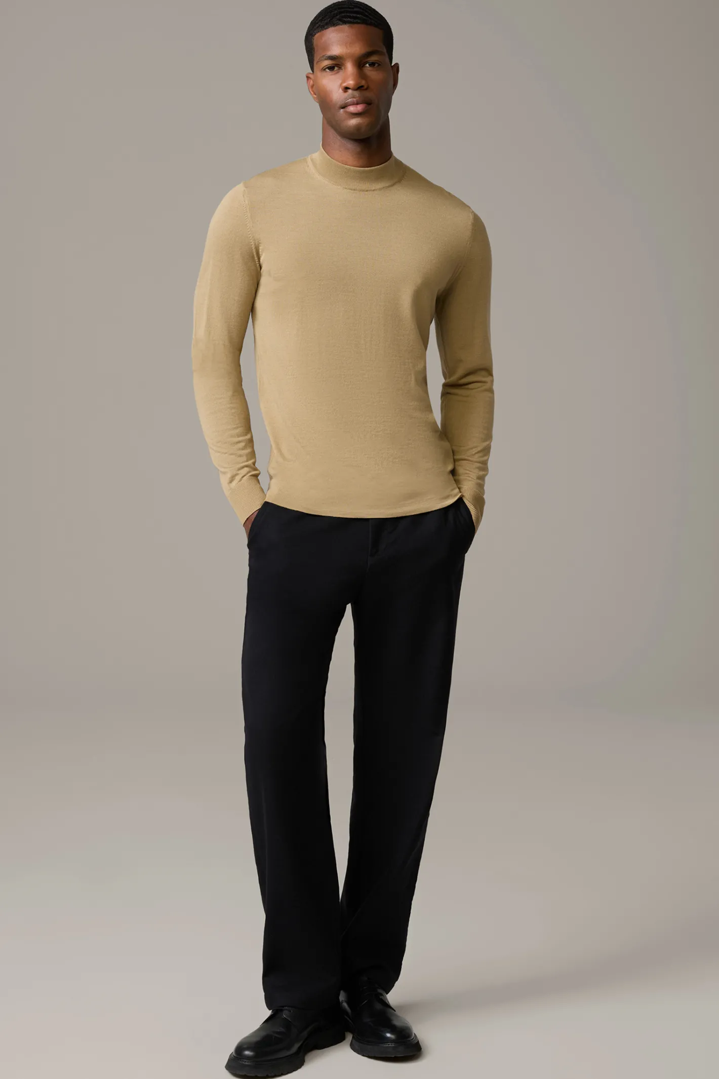 Strellson Schurwoll-Pullover Marek, hellbraun