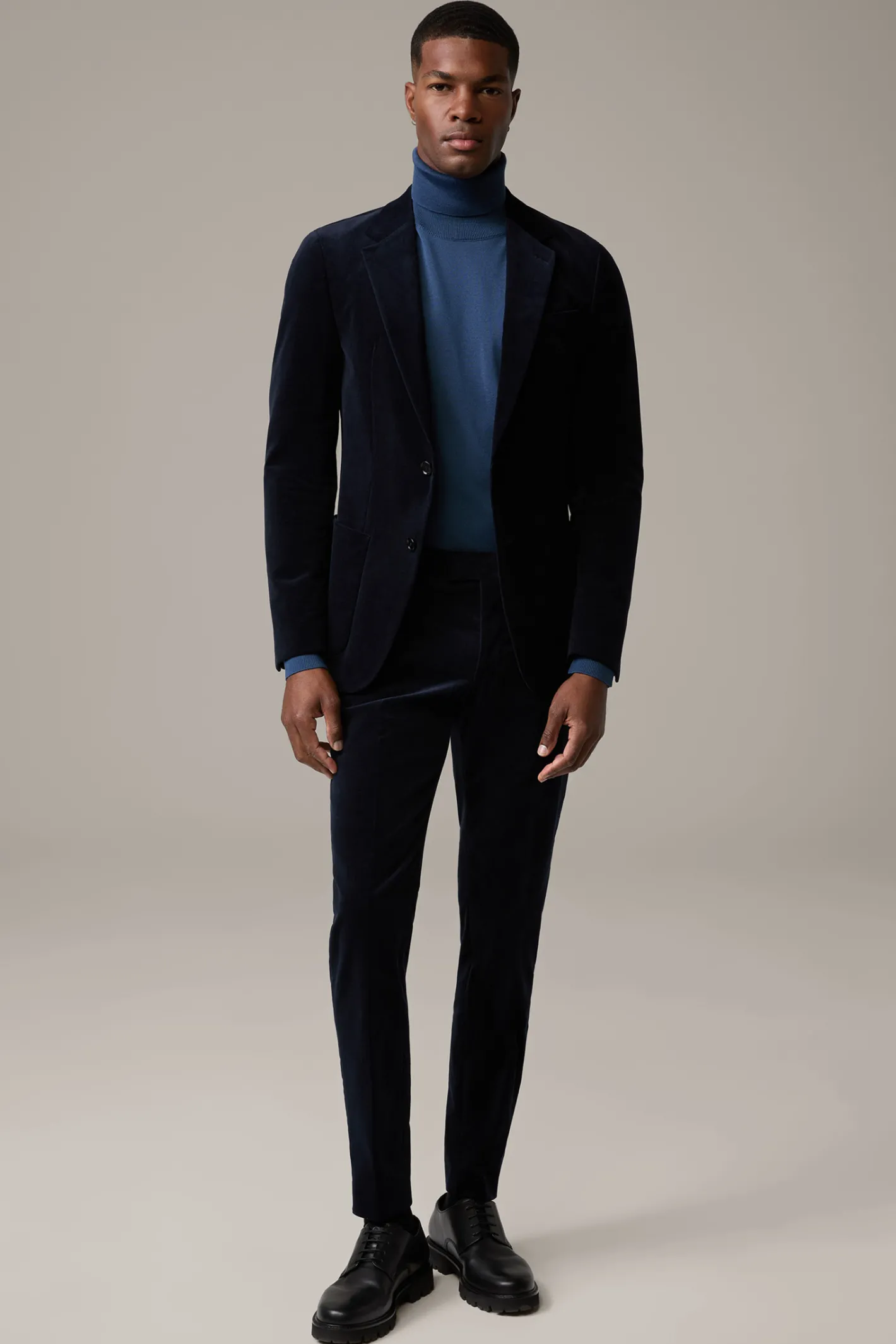 Strellson Schurwoll-Rollkragenpullover Marek, blau