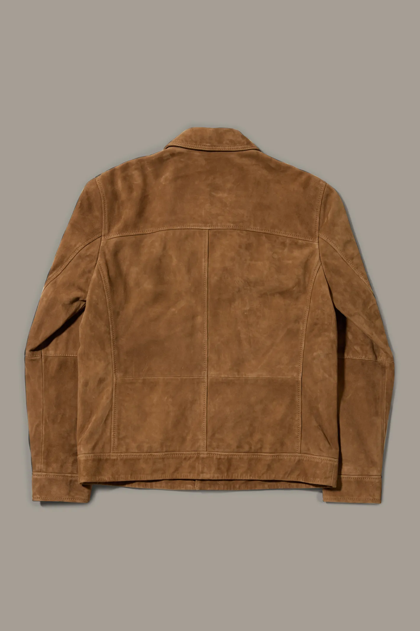 Strellson Velours-Lederjacke Caster X Moritz Taylor, dunkelbeige